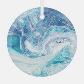 Kleur splash: Acryl Abstracte achtergrond Glas Ornament (Voorkant)