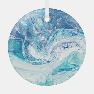 Kleur splash: Acryl Abstracte achtergrond Glas Ornament