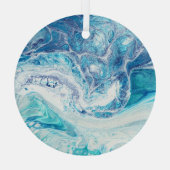 Kleur splash: Acryl Abstracte achtergrond Glas Ornament (Achterkant)