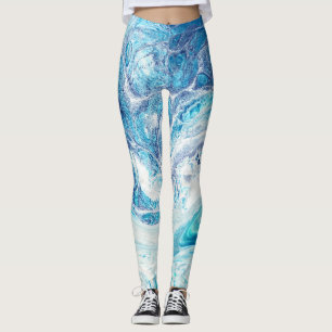 Kleur splash: Acryl Abstracte achtergrond Leggings