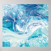 Kleur splash: Acryl Abstracte achtergrond Poster (Voorkant)