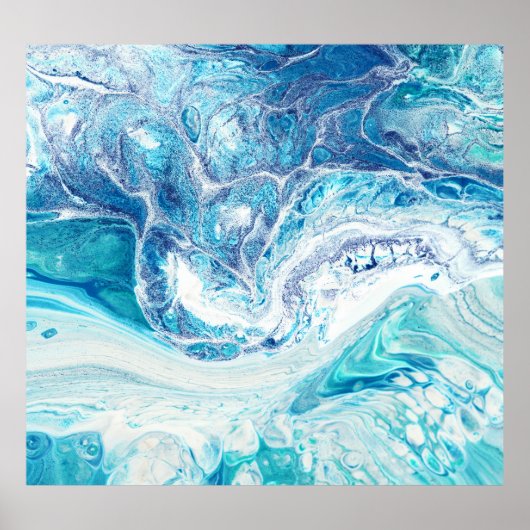 Kleur splash: Acryl Abstracte achtergrond Poster (Voorkant)