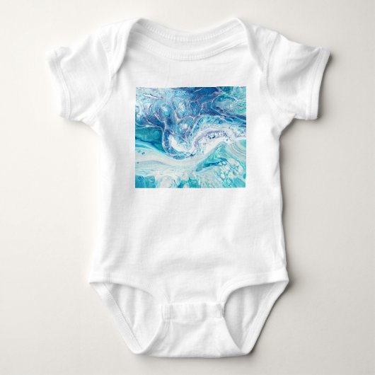 Kleur splash: Acryl Abstracte achtergrond Romper (Voorkant)