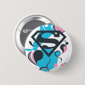 Kleur Splash Blue Ronde Button 5,7 Cm (Voorkant /achterkant)