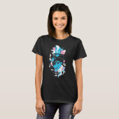 Kleur Splash Blue T-shirt (Voorkant volledig)