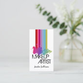 Kleur Splash Make-up Artiest Visitekaartje (Staand voorkant)