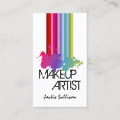 Kleur Splash Make-up Artiest Visitekaartje (Voorkant)