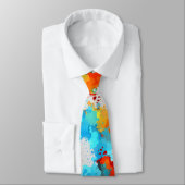 Kleur Splash Patroon CC01 L Grijs BG Stropdas (Gebonden)