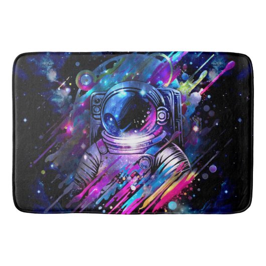 Kleur Splash Sterrenruimte Astronaut Badmat (Voorkant)