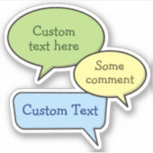 Kleur Spraak Bubble Stickers (Voorkant)