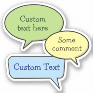 Kleur Spraak Bubble Stickers