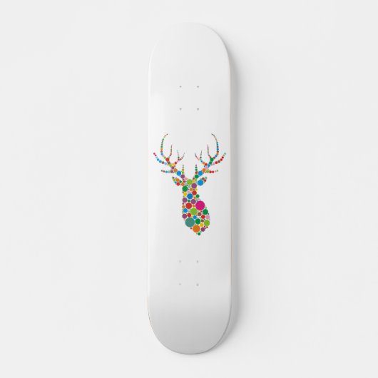 Kleur Stippen Deer Skateboard (Voorkant)
