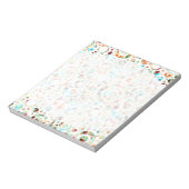 Kleur Stippen en cirkelpatroon + jouw tekst en bac Notitieblok (Gedraaid)