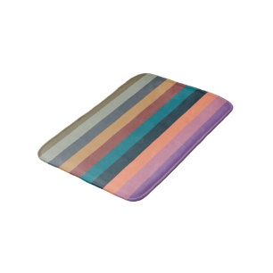 kleur strepen in kleurrijke pastel badmat
