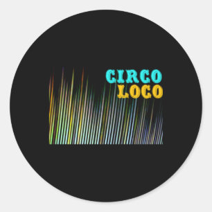 Kleur Stripe Circo Loco Tekst Sticker