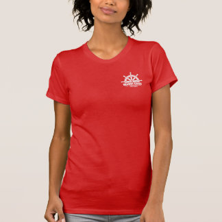 Kleur T van vrouwen, witte Logo Fnt/Full Color Pri T-shirt