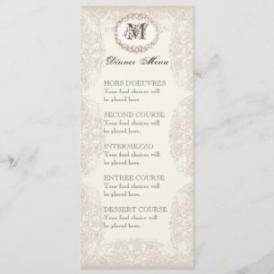 Kleur Taupe Kanten - Menu of Trouw Uitnodiging