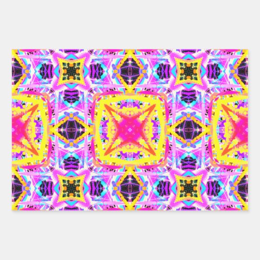 Kleur Therapie Wrapping Papier Flat Sheet Set van  Inpakpapier Vel (Voorkant 2)