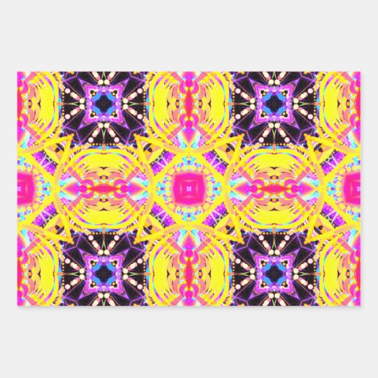 Kleur Therapie Wrapping Papier Flat Sheet Set van  Inpakpapier Vel (Voorkant)