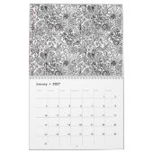 Kleur uw bloemagenda kalender (Jan 2027)