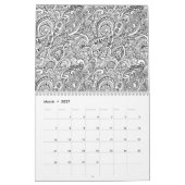 Kleur uw bloemagenda kalender (Mar 2027)