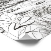 Kleur Uw Eigen Aziatische Landschap Volwassen Kleu Poster (Hoek)