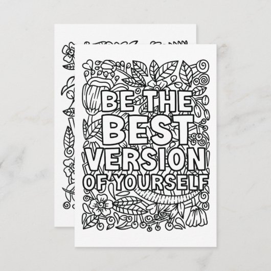 Kleur uw eigen bedankkaart (Voorkant / Achterkant)