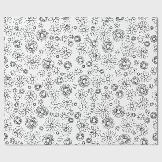 Kleur uw eigen blokpatroon cadeaupapier (Vlak)