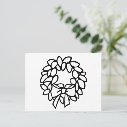 Kleur-uw-Eigen Breed met Bow Briefkaart (Staand voorkant)