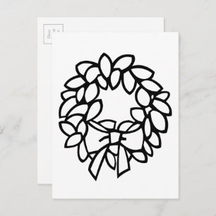 Kleur-uw-Eigen Breed met Bow Briefkaart