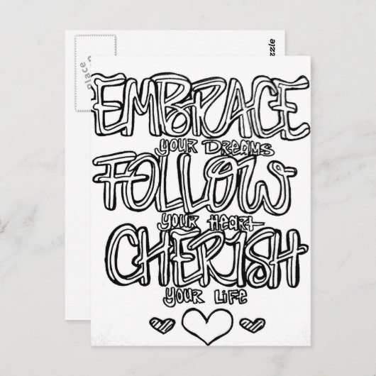 Kleur uw eigen briefkaart (Voorkant / Achterkant)