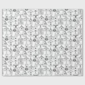 Kleur uw eigen charmerende huizen cadeaupapier (Vlak)