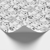 Kleur uw eigen charmerende huizen cadeaupapier (Hoek)