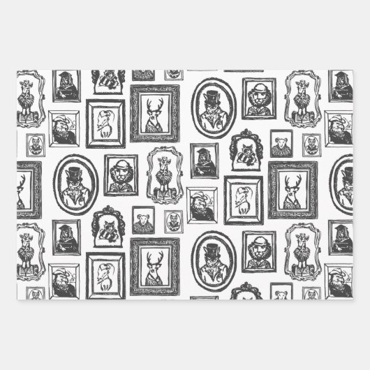 Kleur uw eigen dierportretpapier inpakpapier vel (Voorkant 3)