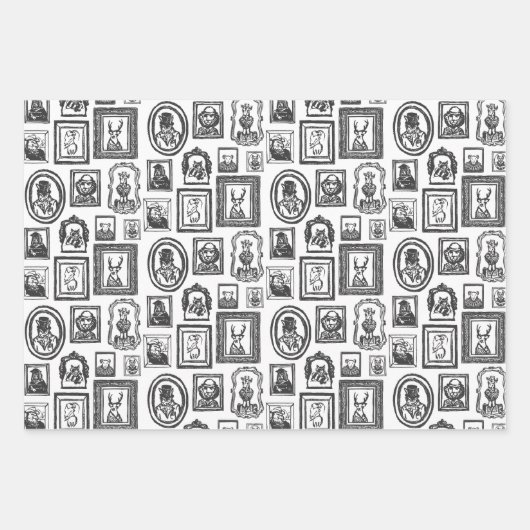 Kleur uw eigen dierportretpapier inpakpapier vel (Voorkant)