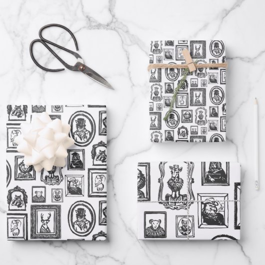 Kleur uw eigen dierportretpapier inpakpapier vel (Voorkant)