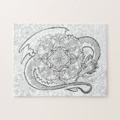 Kleur uw eigen dragon Mandala Legpuzzel (Horizontaal)