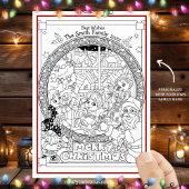 Kleur Uw Eigen Gepersonaliseerde Kerstmis Feesteli Feestdagenkaart