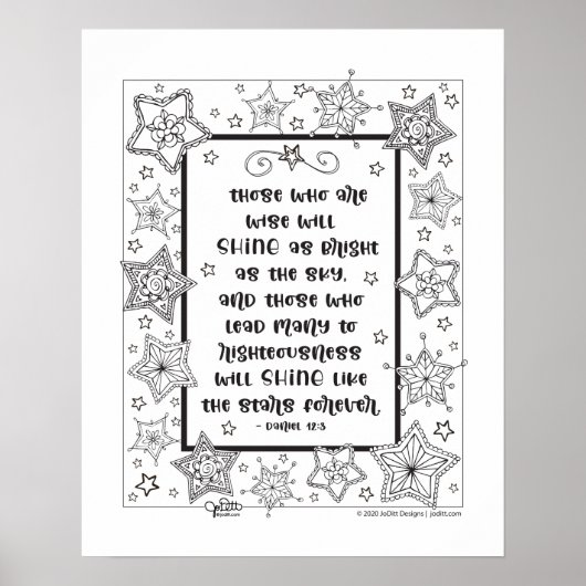 Kleur uw eigen Inspirerend Bijbel prijsopgave Poster (Voorkant)