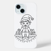 Kleur Uw Eigen Kerst Elf iPhone / iPad Case (Achterkant)