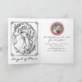 KLEUR UW EIGEN Kerstkaart van de Engel van het Feestdagen Kaart (Binnen)