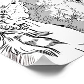 Kleur uw eigen kerstpony's poster (Hoek)