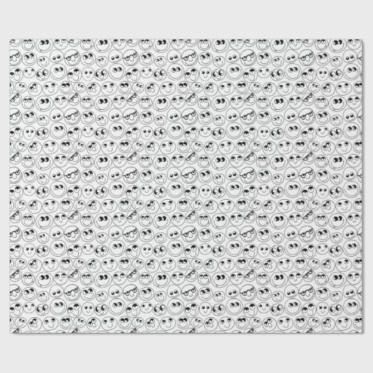 Kleur uw eigen klare gezichten cadeaupapier (Vlak)