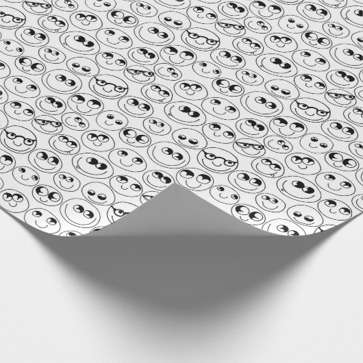 Kleur uw eigen klare gezichten cadeaupapier (Hoek)