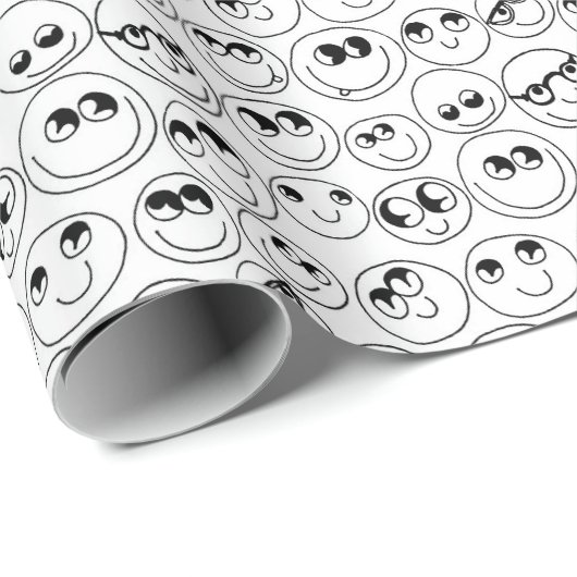 Kleur uw eigen klare gezichten cadeaupapier (Rol Hoek)