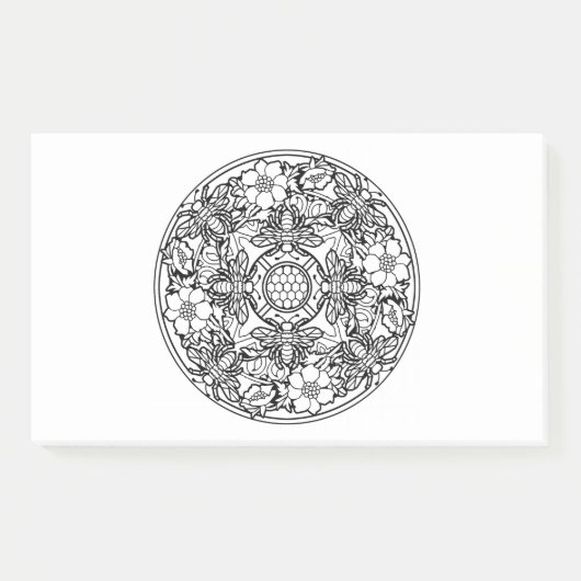 Kleur uw eigen kleurboek Mandala Dierenontwerp Post-it® Notes (Voorkant)