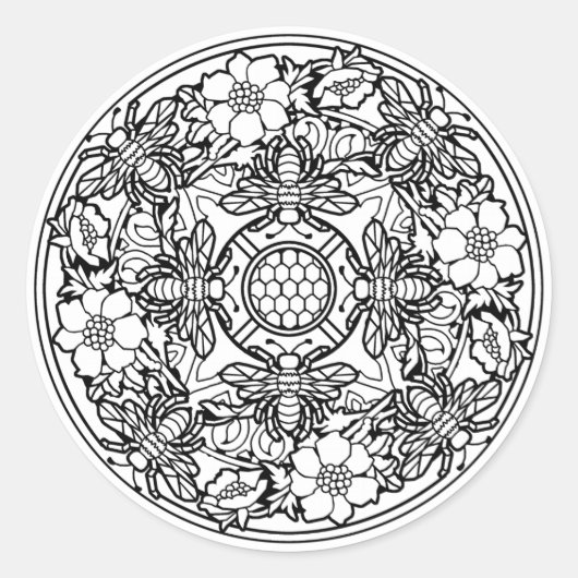 Kleur Uw Eigen Kleurboek Ontwerp Dieren Dier Ronde Sticker (Voorkant)