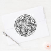 Kleur Uw Eigen Kleurboek Ontwerp Dieren Dier Ronde Sticker (Envelop)