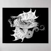 Kleur uw eigen lijnkunstdraak poster (Voorkant)