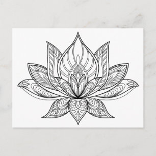 Kleur uw eigen Lotus Briefkaart
